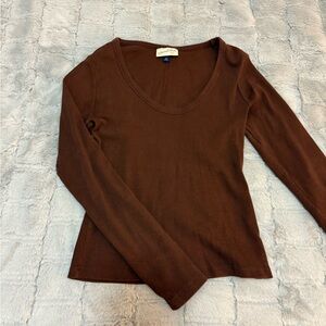 Universal Thread Chocolate Long Sleeve Top